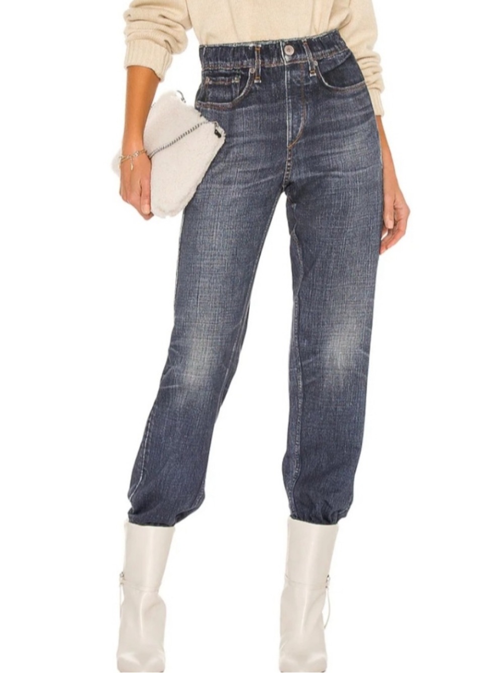 Rag & Bone Faux Jeans Miramar Joggers in Dark Wash